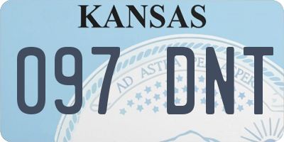 KS license plate 097DNT