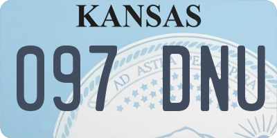 KS license plate 097DNU