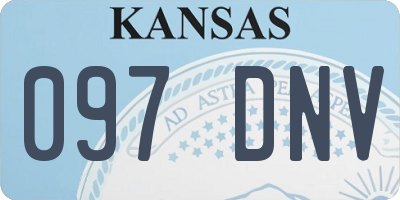 KS license plate 097DNV