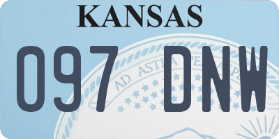 KS license plate 097DNW
