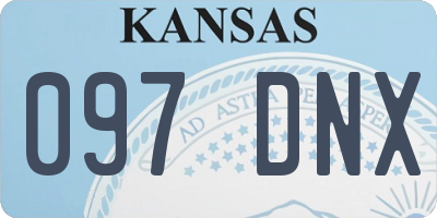 KS license plate 097DNX