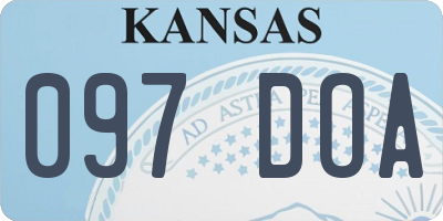 KS license plate 097DOA