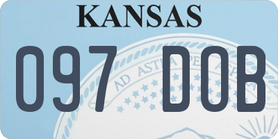 KS license plate 097DOB