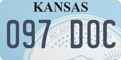 KS license plate 097DOC