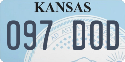 KS license plate 097DOD