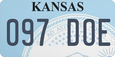 KS license plate 097DOE