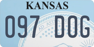 KS license plate 097DOG
