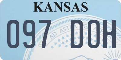 KS license plate 097DOH