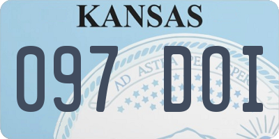 KS license plate 097DOI