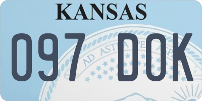 KS license plate 097DOK