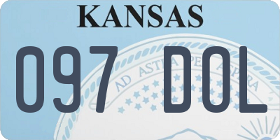 KS license plate 097DOL