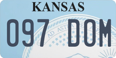 KS license plate 097DOM