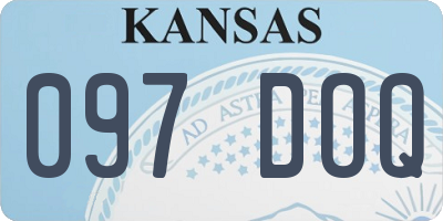 KS license plate 097DOQ