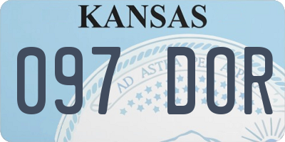 KS license plate 097DOR