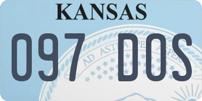 KS license plate 097DOS