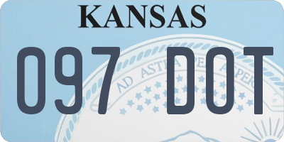 KS license plate 097DOT
