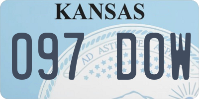 KS license plate 097DOW