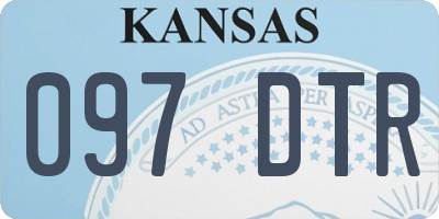 KS license plate 097DTR