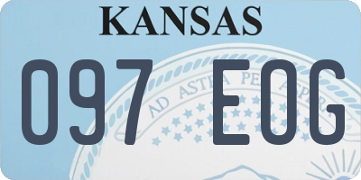 KS license plate 097EOG