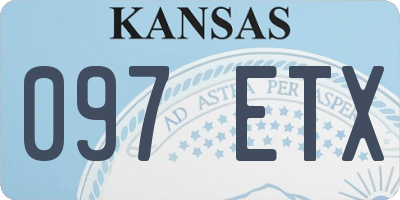 KS license plate 097ETX