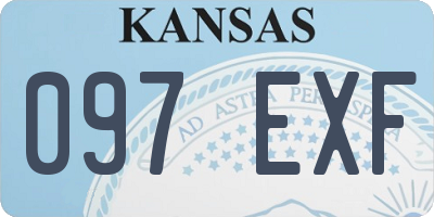 KS license plate 097EXF