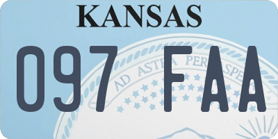 KS license plate 097FAA