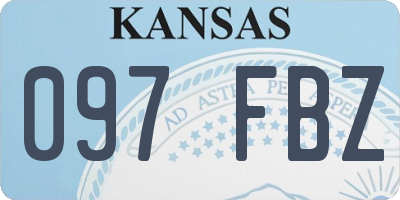 KS license plate 097FBZ
