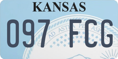 KS license plate 097FCG