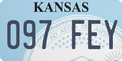 KS license plate 097FEY