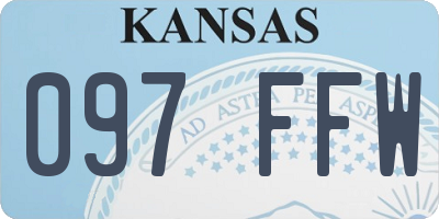 KS license plate 097FFW
