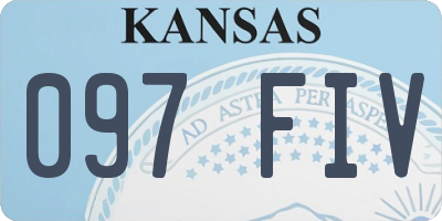 KS license plate 097FIV