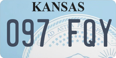 KS license plate 097FQY