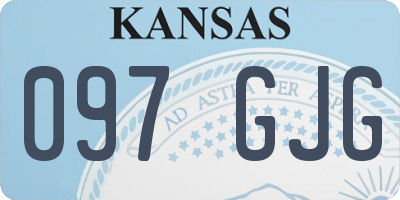 KS license plate 097GJG