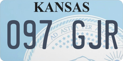 KS license plate 097GJR