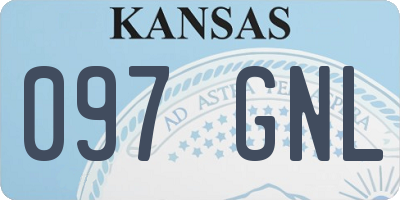 KS license plate 097GNL