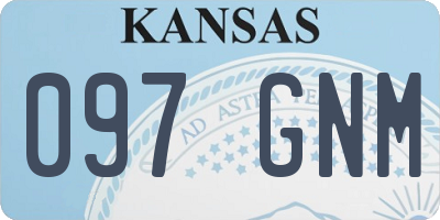 KS license plate 097GNM