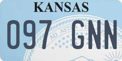 KS license plate 097GNN