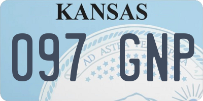 KS license plate 097GNP