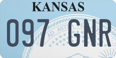 KS license plate 097GNR