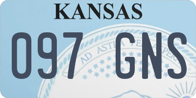 KS license plate 097GNS