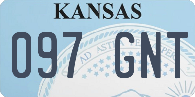 KS license plate 097GNT