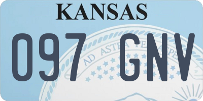 KS license plate 097GNV