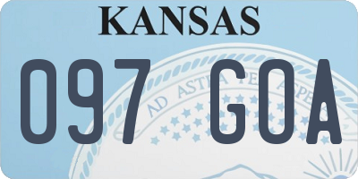 KS license plate 097GOA