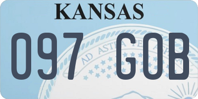 KS license plate 097GOB