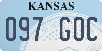 KS license plate 097GOC