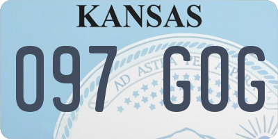 KS license plate 097GOG