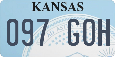 KS license plate 097GOH