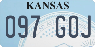 KS license plate 097GOJ