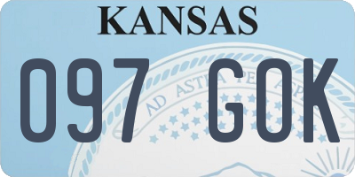 KS license plate 097GOK