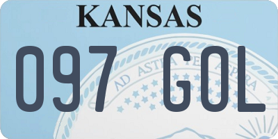 KS license plate 097GOL
